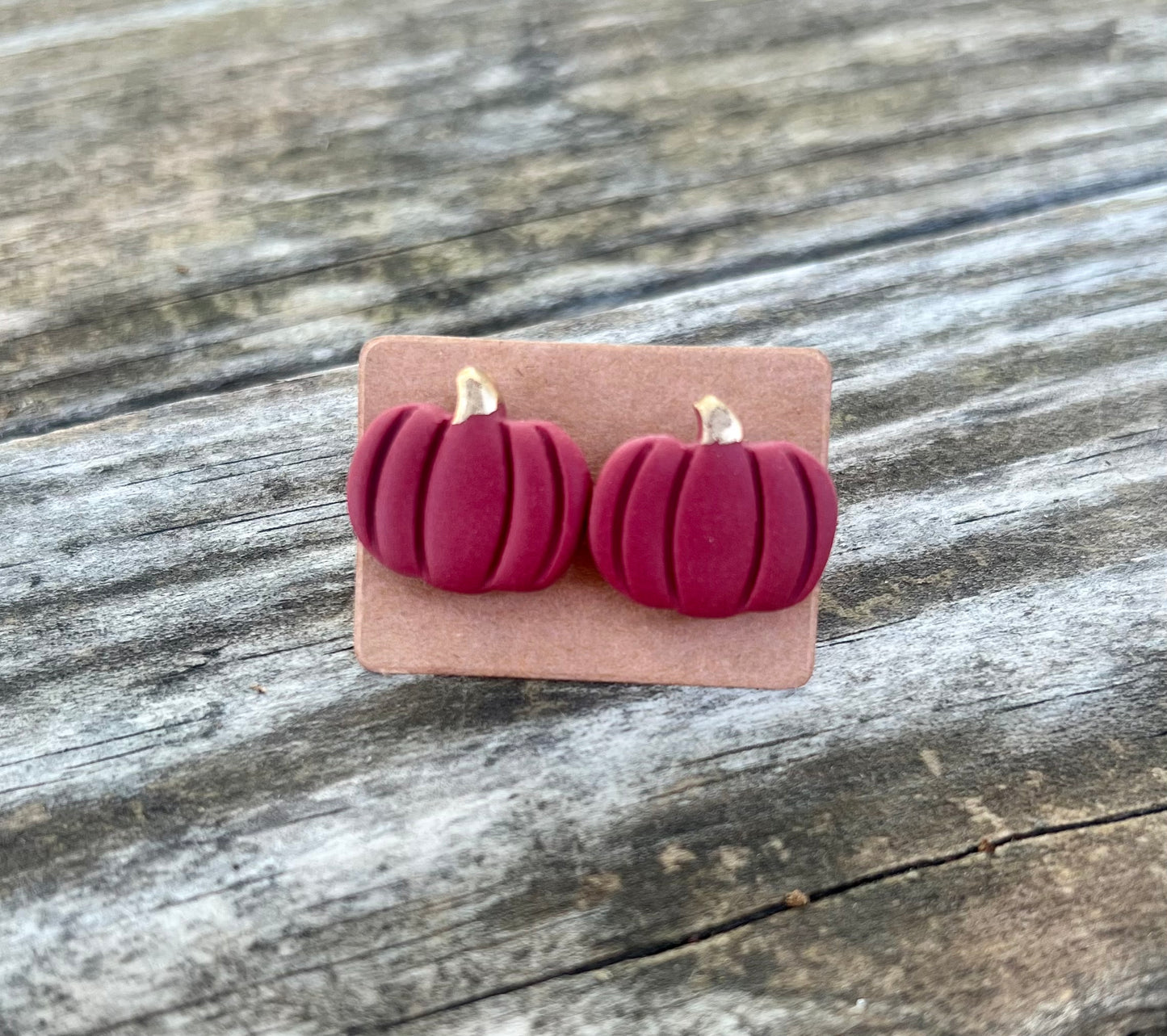 Pumpkin Stud Earrings
