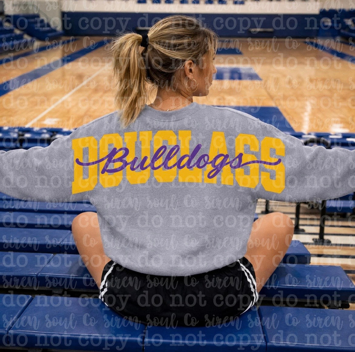 Douglass Bulldogs Oversized Back Sweatshirt