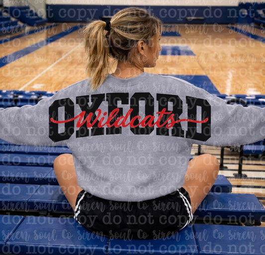 Oxford Wildcats Oversized Back Sweatshirt