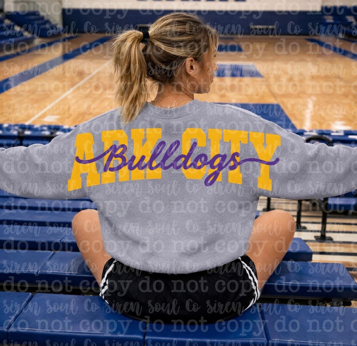 Ark City Bulldogs Oversized Back Sweatshirt