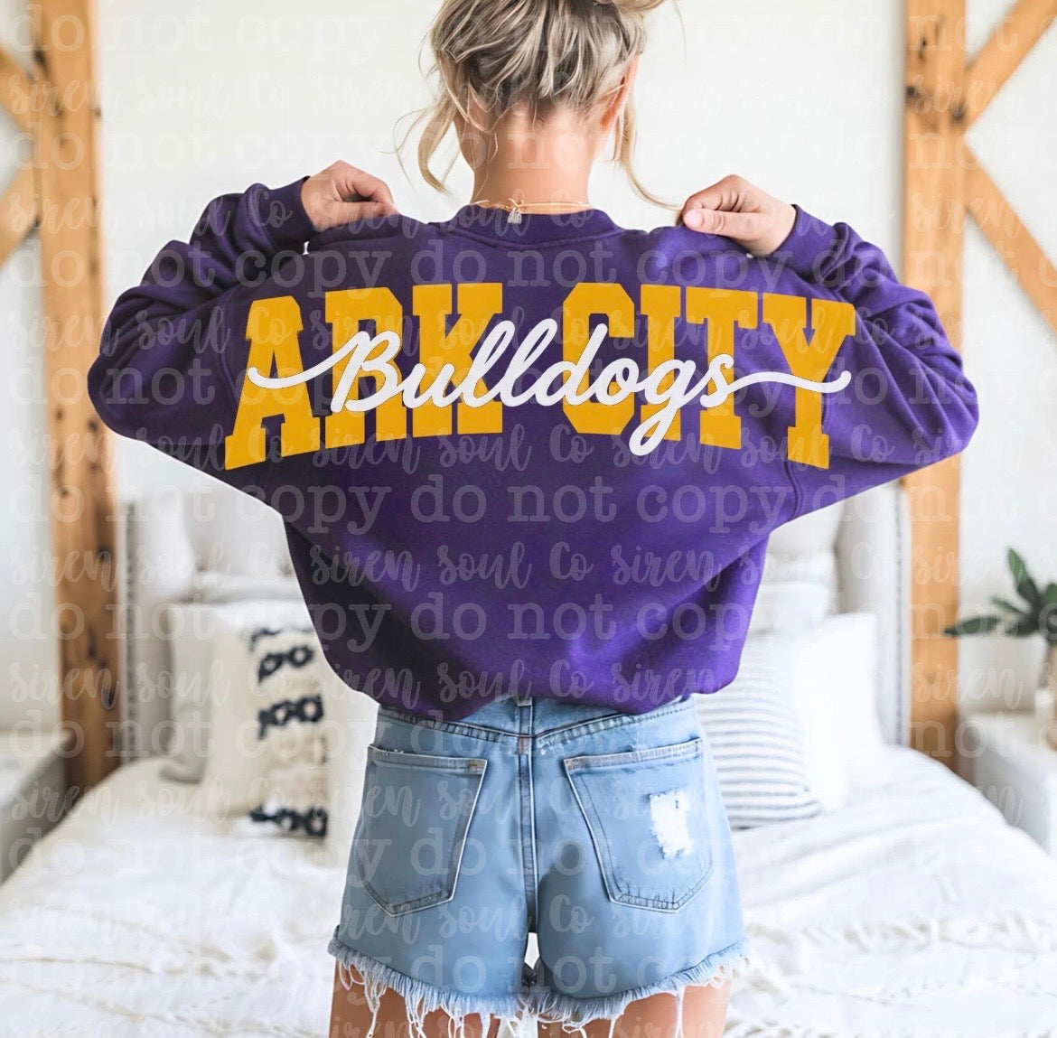 Ark City Bulldogs Oversized Back Sweatshirt