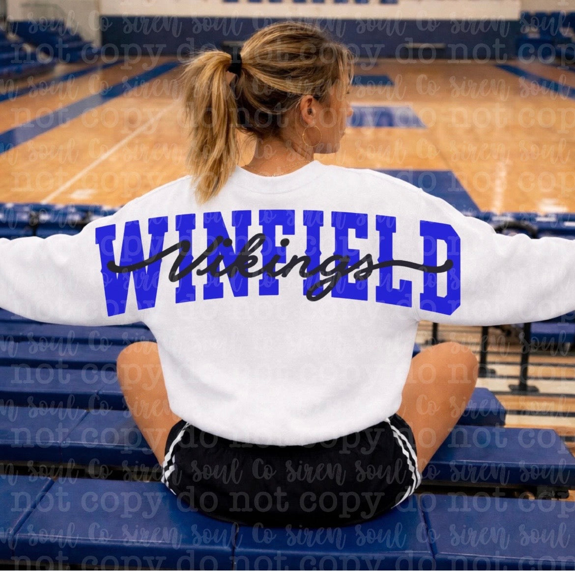 Winfield Vikings Oversized Back Sweatshirt