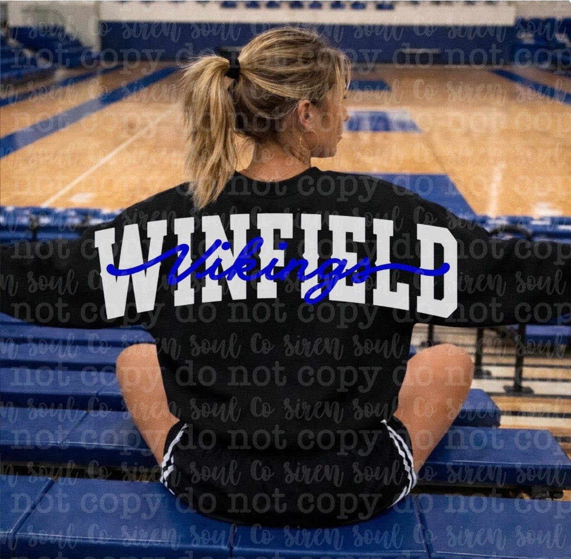 Winfield Vikings Oversized Back Sweatshirt