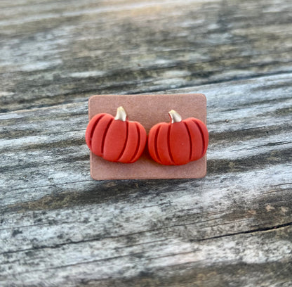 Pumpkin Stud Earrings