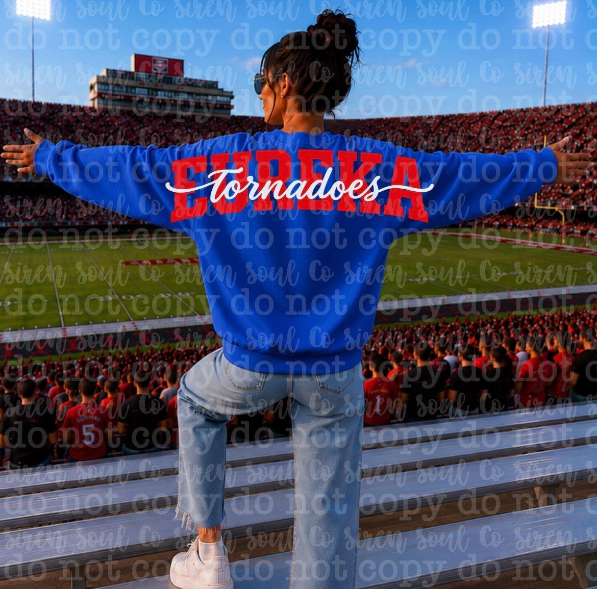 Eureka Tornadoes Oversized Back Sweatshirt