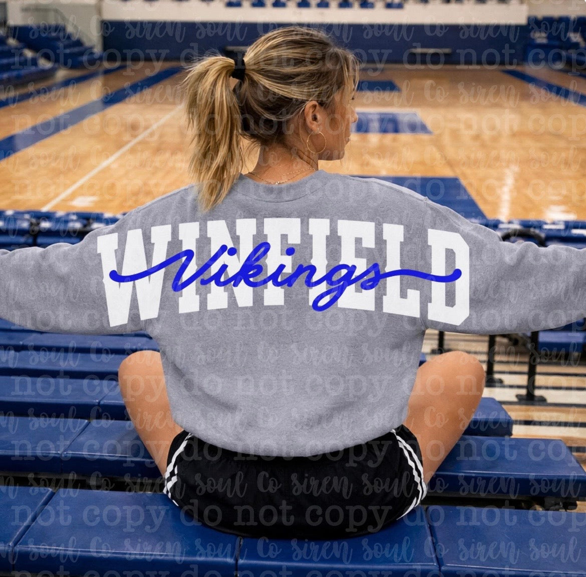 Winfield Vikings Oversized Back Sweatshirt