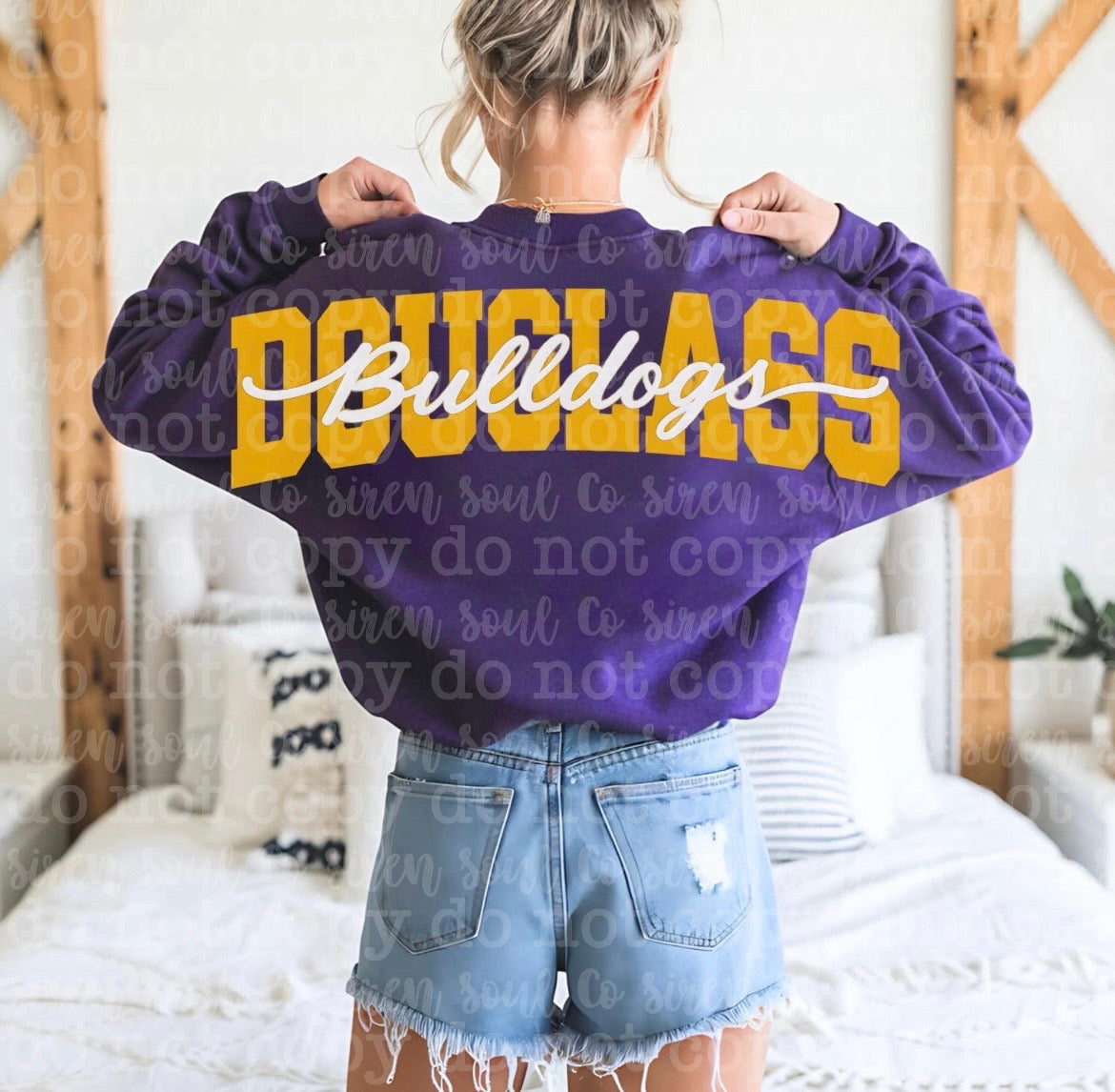 Douglass Bulldogs Oversized Back Sweatshirt