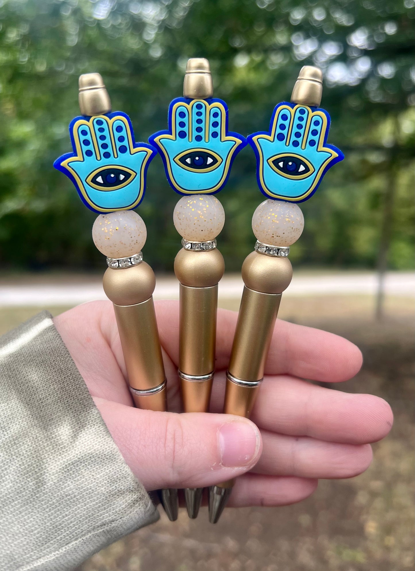 Hamsa Beaded Pen- WS
