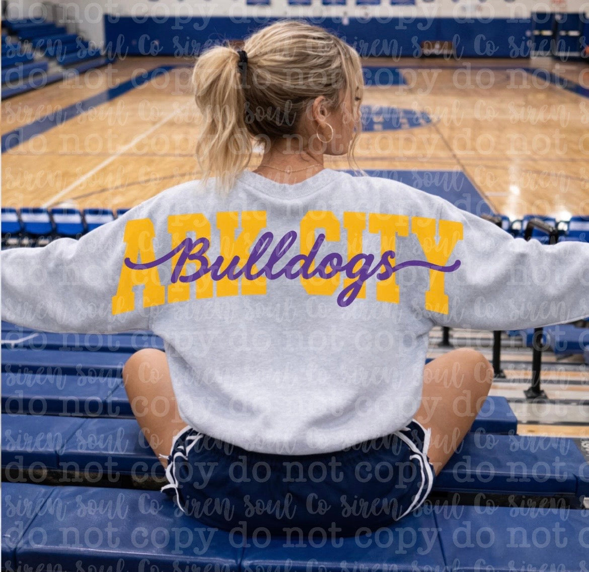 Ark City Bulldogs Oversized Back Sweatshirt