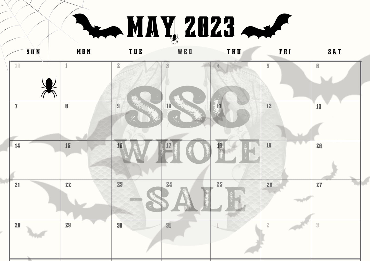 May 2023 Calendar PNG