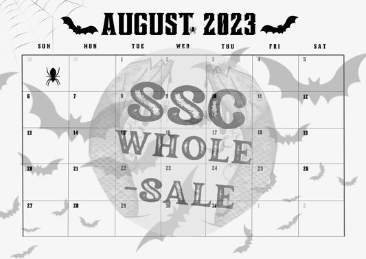 August 2023 Bats Calendar PNG