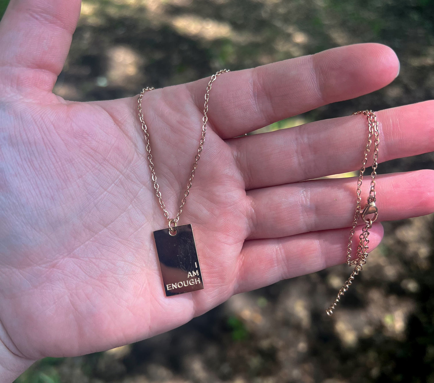 I Am Enough Pendant Necklace- WS