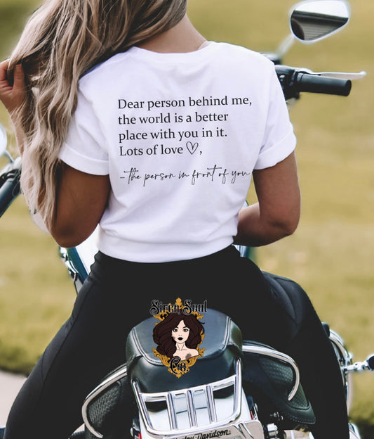 Dear Person Behind Me