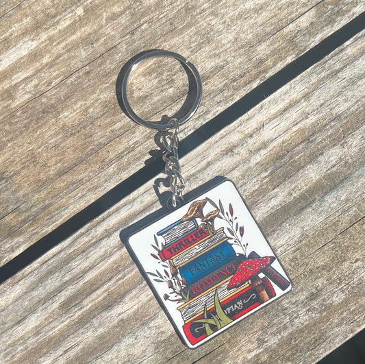 Cottagecore Books Keychain- WS