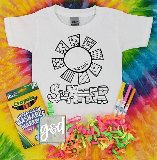 Summer (coloring tee if white is chosen!)