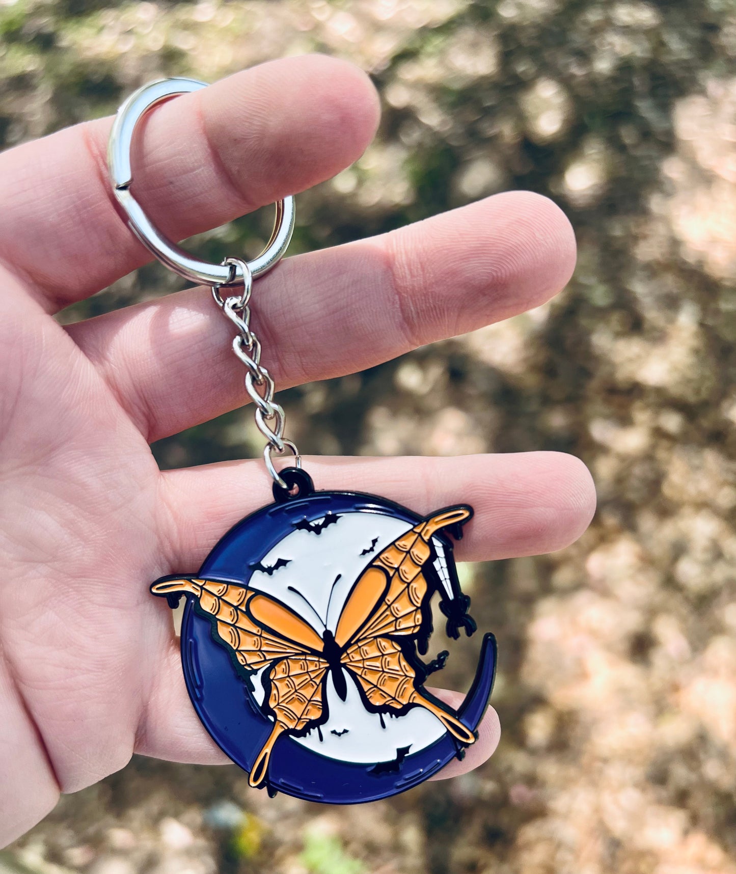Spooky Butterfly Keychain